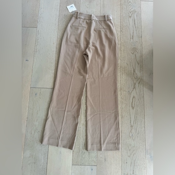 NWT Favorite Daughter The Favorite Twill Pleated Wide Leg Trousers (Beige) 6 - Picture 6 of 9